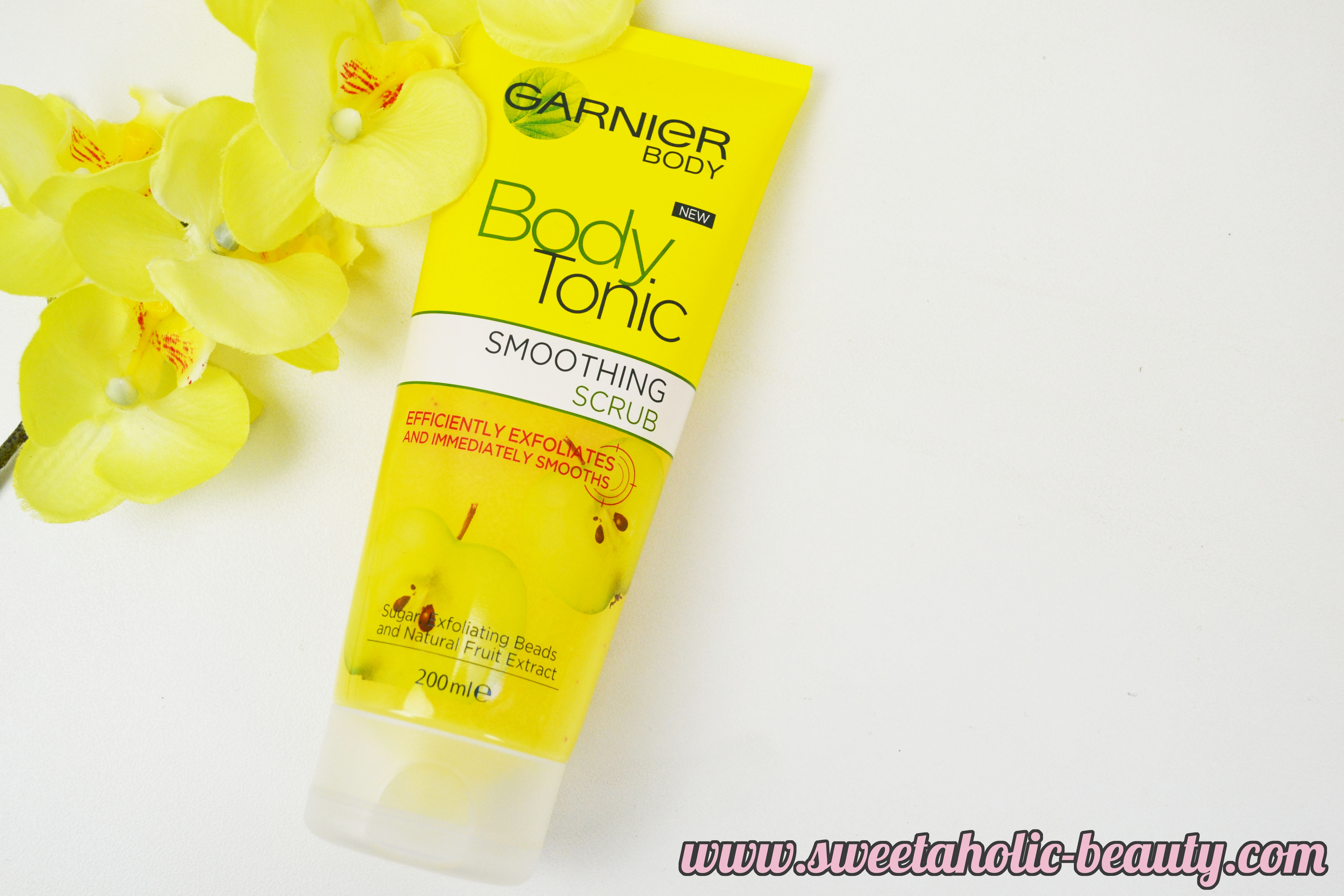 Garnier Body Tonic Smoothing Scrub Review - Sweetaholic Beauty