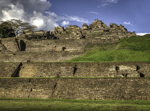 mexico temple pyramid maya acropolis chiapas hdr tonina ocosingo toniná