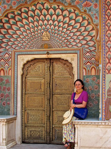 famous Peacock Door in the City Palace