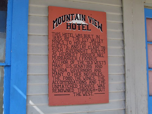 history sign hotel town roadtrip mining miningtown pioche neada mountainviewhotel