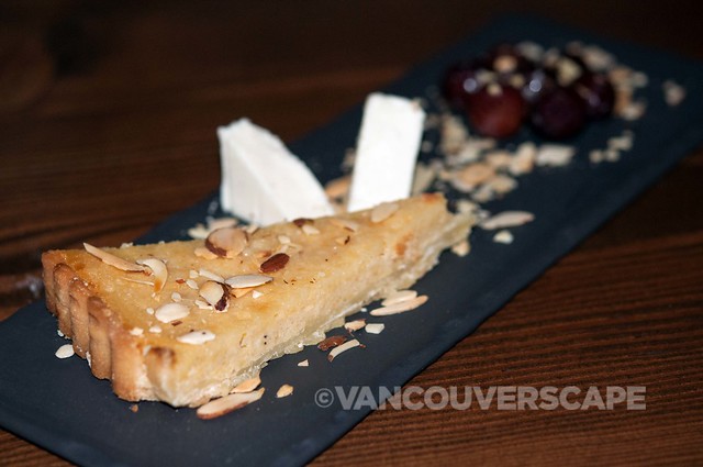 Catch 122 Almond grape tart, whisky-compressed fresh grapes, cream cheese mousse, toasted almonds
