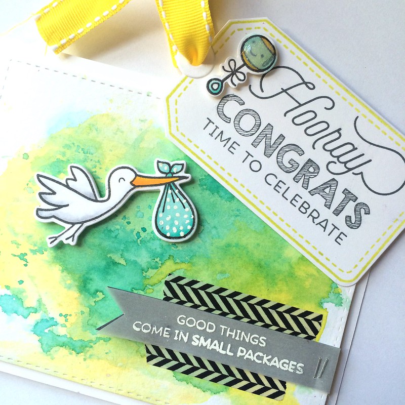 Baby shower card and tag