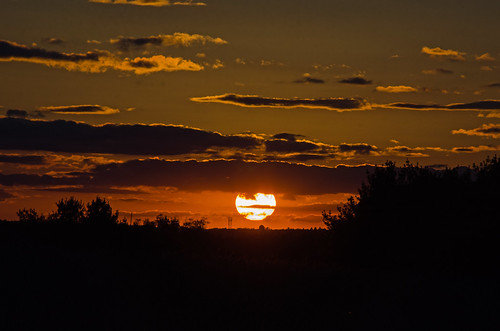 autumn sunset sky orange sun fall wisconsin clouds landscape corn cornfield october scenery dusk nighttime