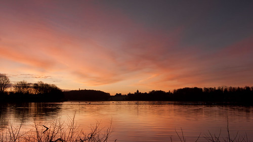 lake landscape dawn yorkshire castlehoward canon50d