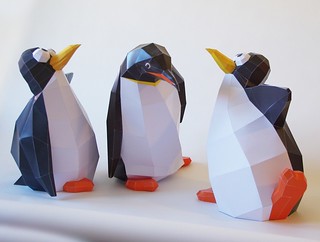 3D Paper Penguins