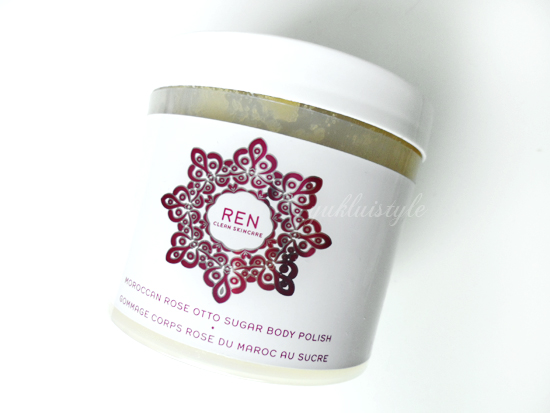 REN Moroccan Rose Otto Sugar Body Polish review and swatch