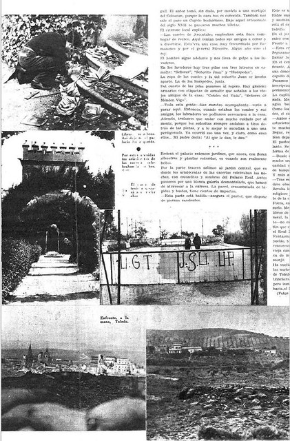 Artículo de la revista Estampa del 15 de mayo de 1937 sobre el Palacio de la Sisla. Fotos de los Hermanos Mayo, texto de Jesús Izcaray