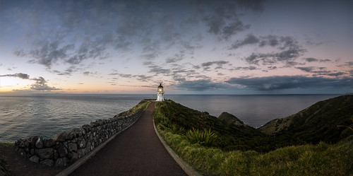 sunset newzealand panorama lighthouse seascape rain clouds nikon nopeople nz northisland northland capereinga lastlight rrs colourimage leefilters 1024mm tereinga d7000 lee06gndsoft mpr192nodalslide tvc33bh55