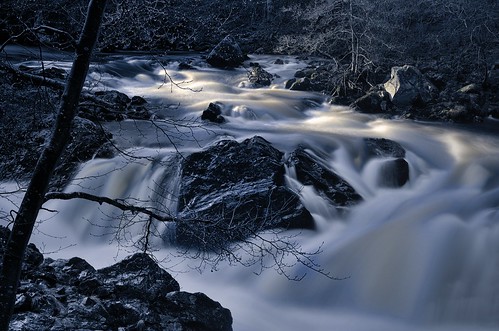 longexposure blackandwhite water river scotland waterfall rocks pentax pentaxart