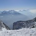 Výhled z vrcholu na jih směrem k Lago di Garda