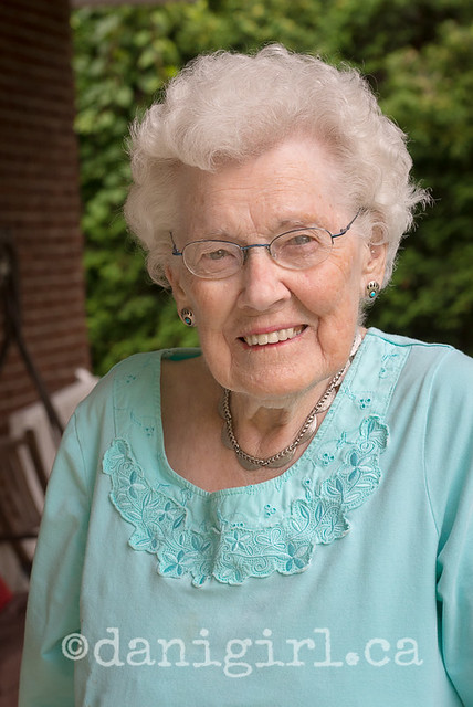 Portrait of a lady on her 100th birthday