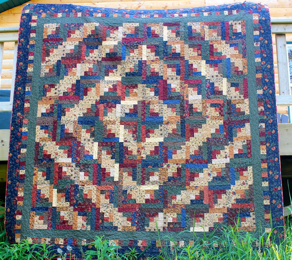 "Raised in a Barn" Log Cabin Quilt