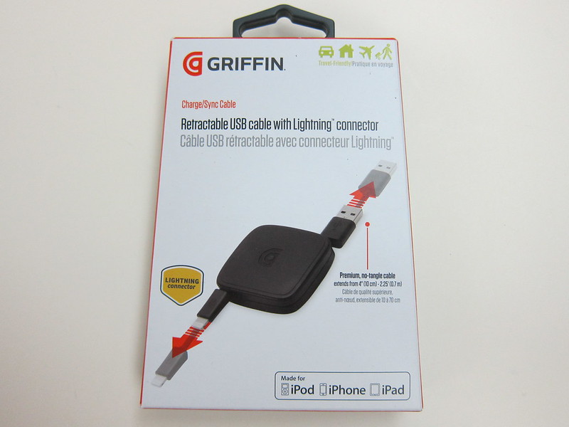 Griffin Retractable Lightning Cable - Box Front
