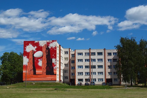 red sky cloud building wall mural estonia egg baltics võru navitrolla betweentwobranches