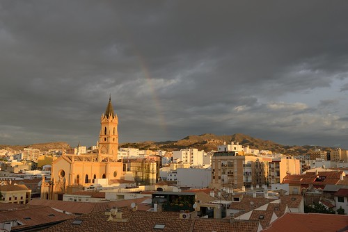 malaga andalucia spain europe hotel church sunrise