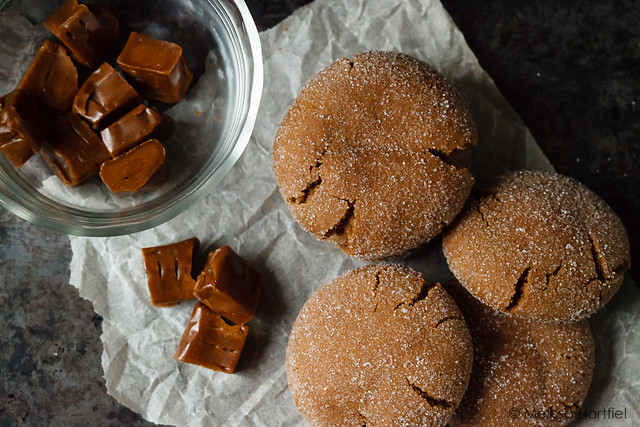 Ginger Molasses Cookies Stuffed with Molasses Kisses