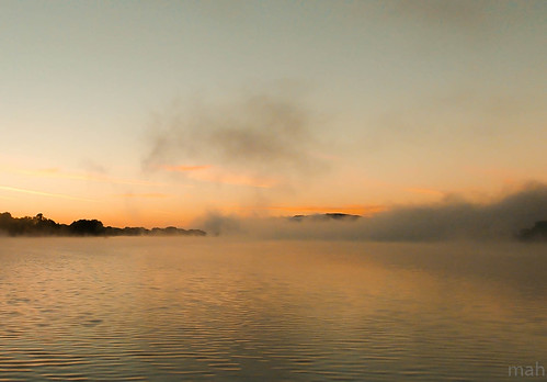 morning sky lake water minnesota fog sunrise landscape dawn winona daybreak