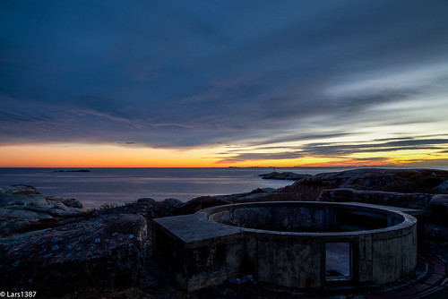 sunset sky seascape nature water norway canon wwii hdr 6d sandefjord folehavna canon6d oloneo oloneophotoengine wwiigunposition