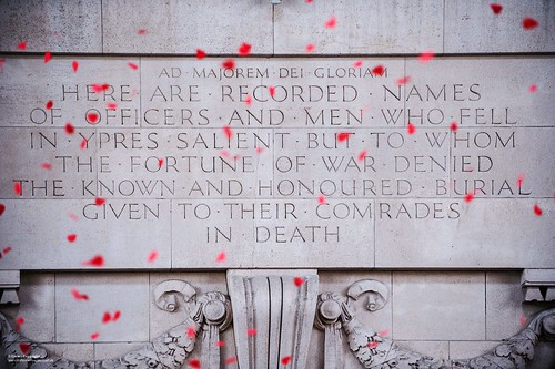 Poppies Falling From the Menin Gate, Ypres