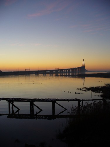 bridge sunrise pont loire saintnazaire