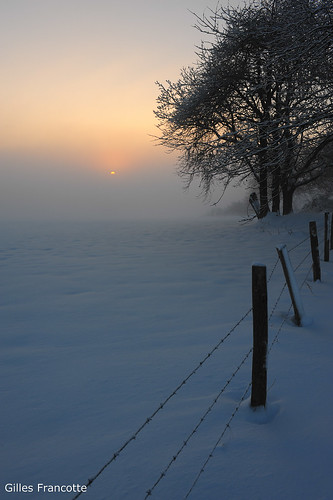 winter sunset snow nature fog landscape nikon december belgium hiver neige awan crépuscule brouillard 2010 décembre aywaille d700 septroux cwimont