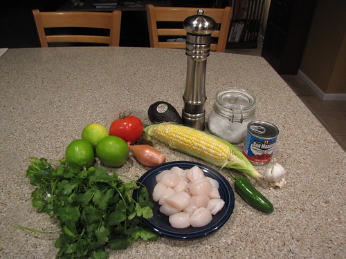 Scallops with Corn & Avocado Salsa Ingredients