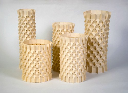 tessellated concrete vases