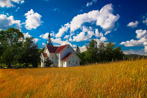 summer church norway clouds rural countryside norge europe wheat grain bluesky olympus omd m43 em5 microfourthirds 1250mmf3563mzuiko