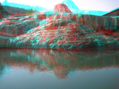 morning usa reflection water reflections 3d rocks unitedstates anaglyph steam resort formation american springs co waters sulfur depth redblue 3dglasses pagosa americansouthwest 3dimensional mirrorimages 3dimages anaglyph3d springsresort pagosaspringssunrise sulfurformation