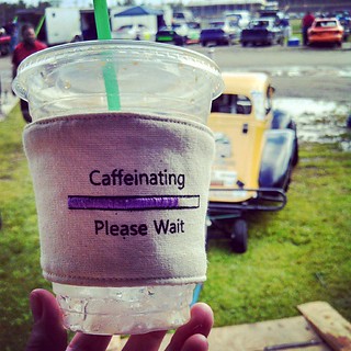 My cup is empty again #psl #icedcoffee #mycupisempty #racedayproblems #racecar