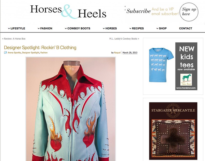 Horses &amp; Heels blog feature, 2013