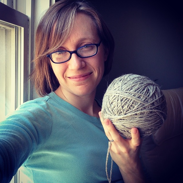 A very large ball of yarn. (Cascade Eco Wool)