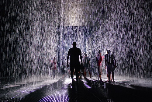 "Rain Room" at the Museum of Modern Art