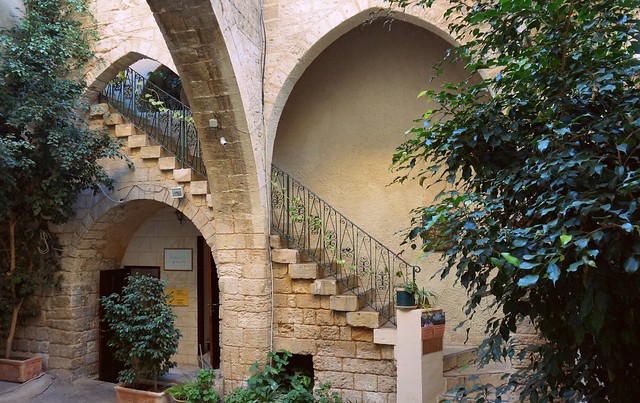Nazareth Fauzi Azar Inn archways at the hotel we stayed at in Israel 