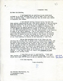 Sinclair to Sherrington - 1 December 1949 (S/1/4/33)