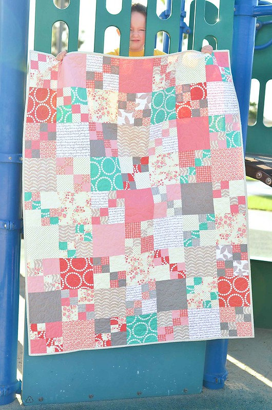 pretty penny patch baby quilt
