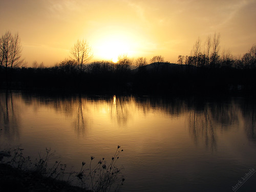 rzeka zachódsłońca krajobraz wisłoka jaworzegórne
