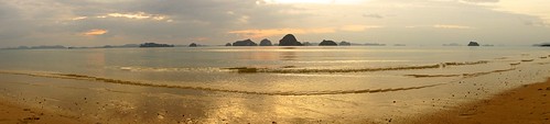 sunset sea beach water clouds thailand march sand rocks asia sony alpha krabi 2014 a65 totallythailand
