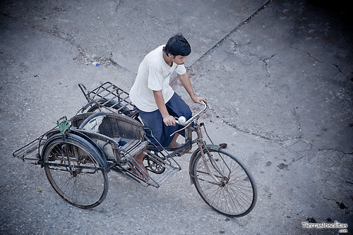 Rickshaw en Myanmar