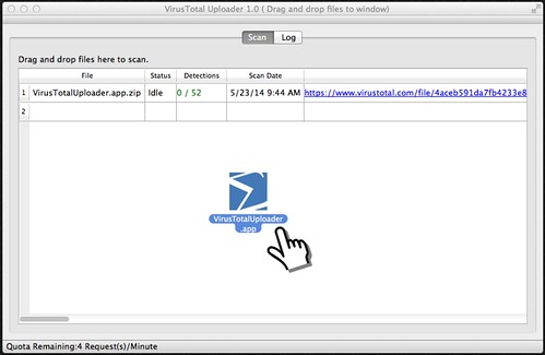 VirusTotal OS X feltöltőprogram