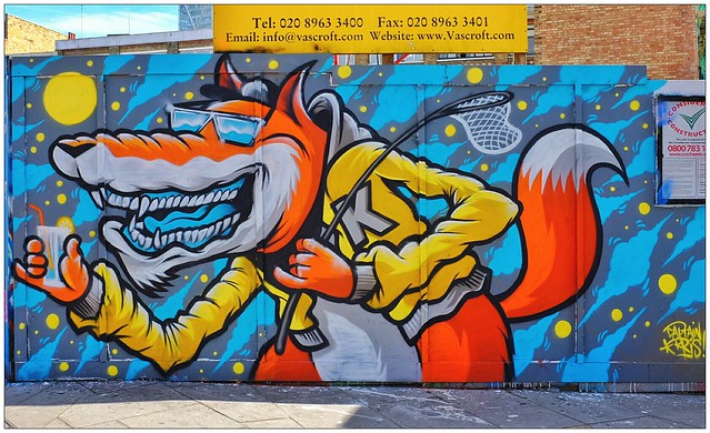 Graffiti (Captain Kris), East London, England.