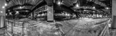 交易廣場巴士總站 Exchange Square Bus Terminal / 香港中環人流全景 Hong Kong Central Human Logistics Panorama / SML.20130717.6D.21492-SML.20130717.6D.21506-Pano.i15.360x95.Cylindrical.BW