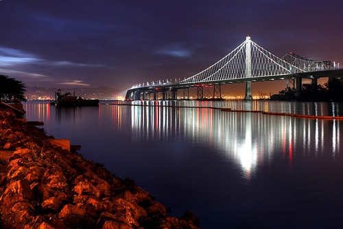 sanfrancisco california bridge usa dawn