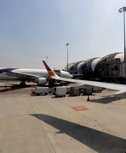 airplane thailand bangkok wing runway