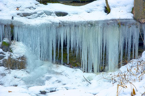 winter fall ice water creek frozen waterfall stream indiana icicle icicles icefall