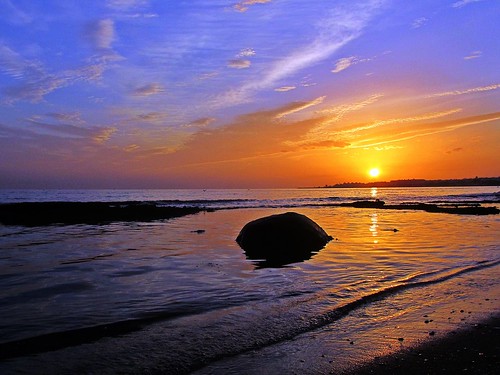 sunset españa sol atardecer mar spain day andalucia cielo costadelsol puestadesol málaga marbella pwpartlycloudy