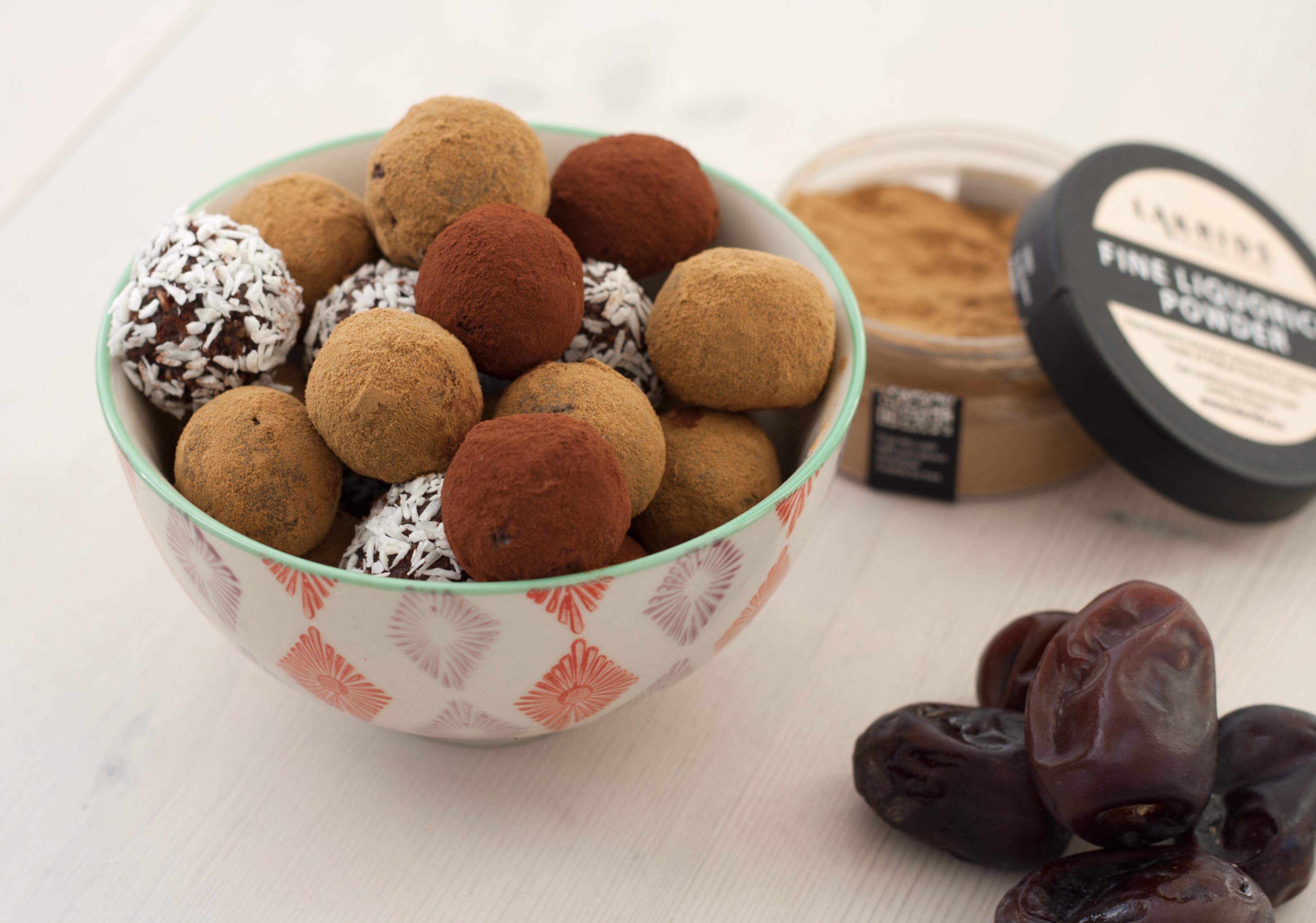 Homemade Delicious Date Balls with Liquorice
