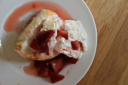 Macerated Strawberries with Whipped Cream