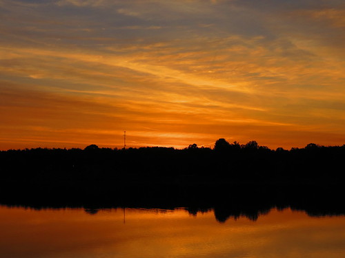 sky reflection landscape ciel paysage oiseau matin aurore waterscape aube réflection levédesoleil orangé drummondville centreduquébec rivièresaintfrançois