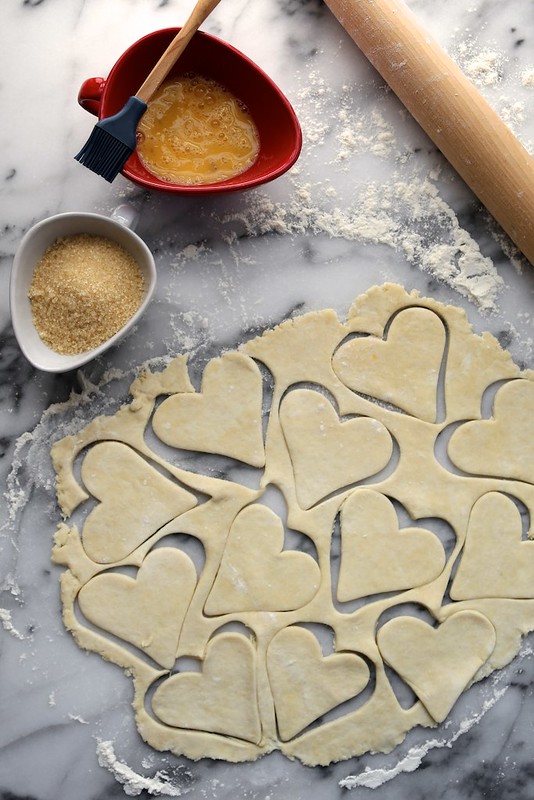 lemon raspberry pie crust hearts